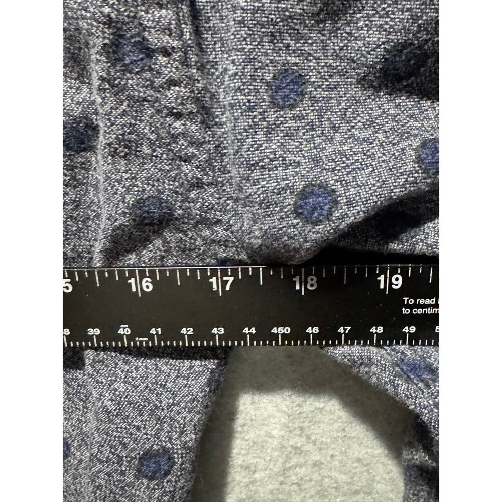 Scotch & Soda Amsterdam Couture Mens M Blue Polka Dot Cotton Button Up Shirt - Picture 8 of 8